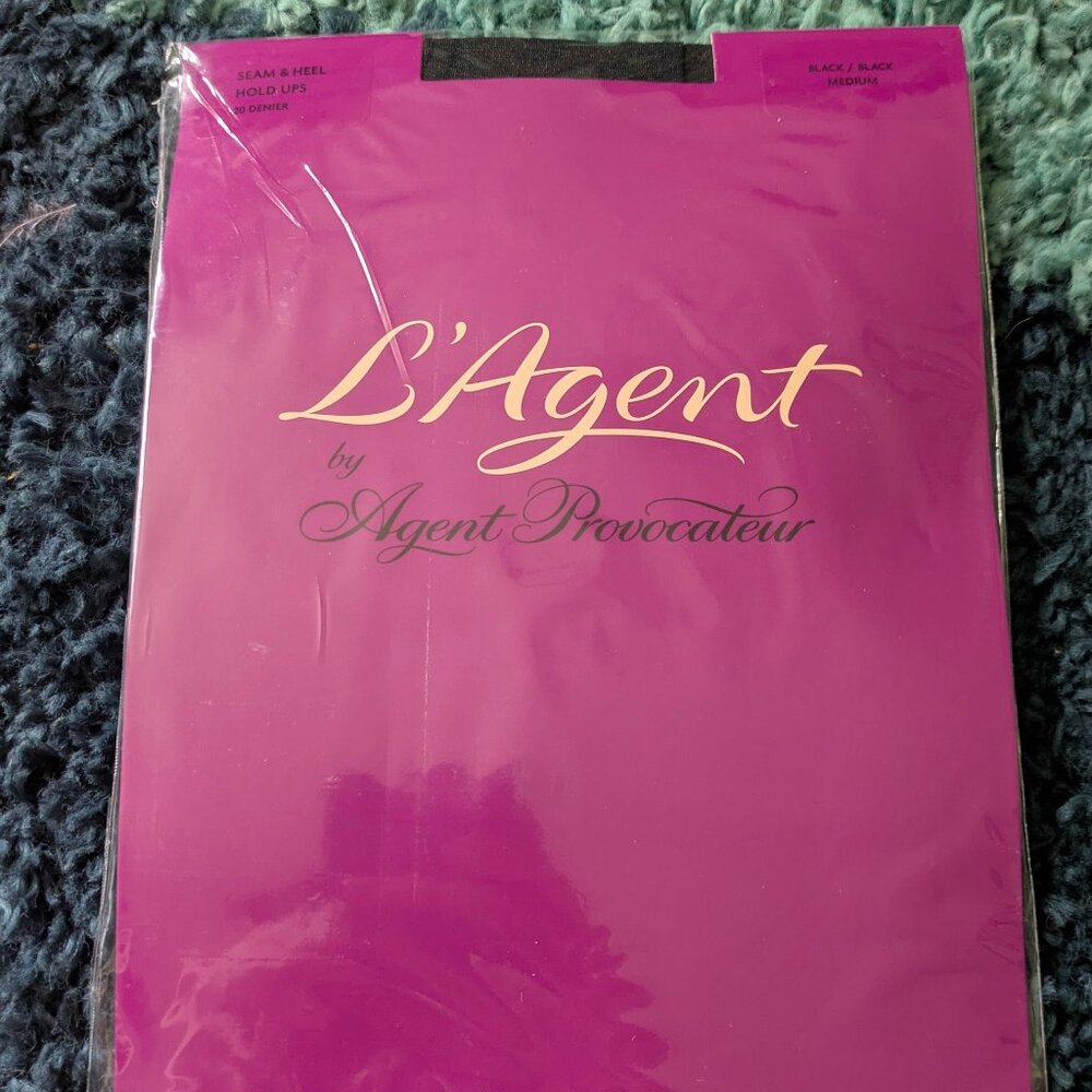 L'Agent Agent Provocateur Black Tights Size Medium